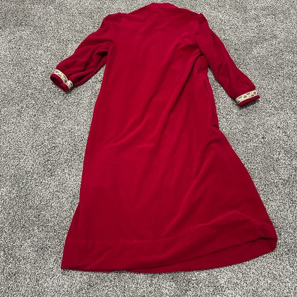 VANITY FAIR PETITES Vintage Half Zip Up Long Sleeve Winter Nightgown Robe Size M - Picture 4 of 8